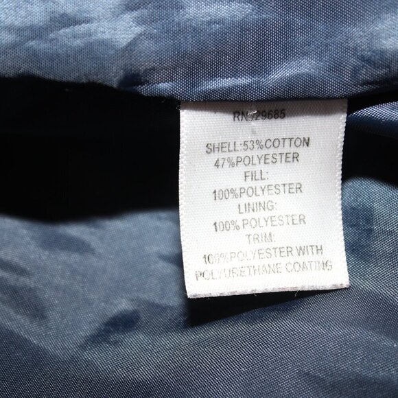 Pendleton Womens Navy Camas Vest Gold Hardware Faux Leather Trim Quilted Size Sm - Picture 6 of 10